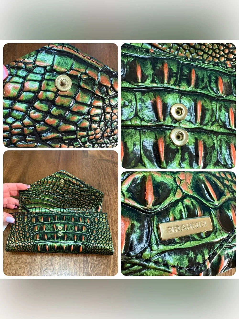 Brahmin NWT Veronica - Samba Melbourne (#1)- Deep Green & Copper - FULL EYE